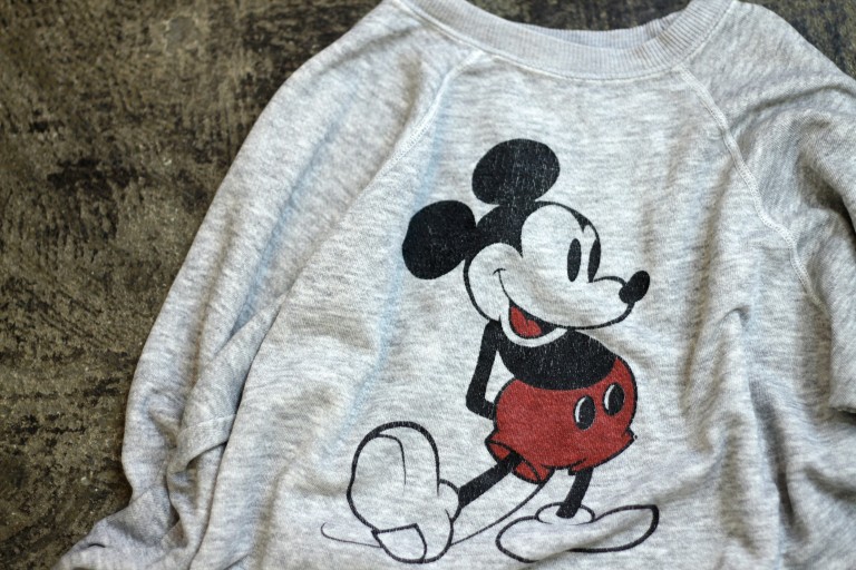 Walt Disney 80’ｓ ‘Mickey Mouse’ Frosted Sweat