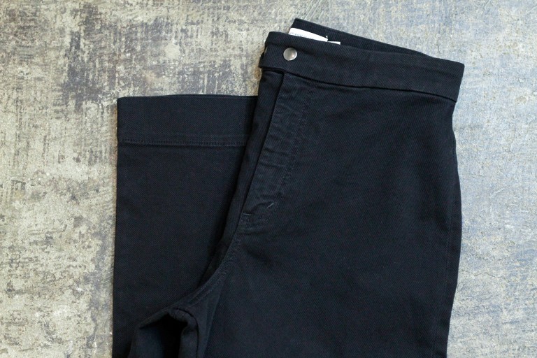 & Other Stories Hi Waisted Cropped Flare Black Pants