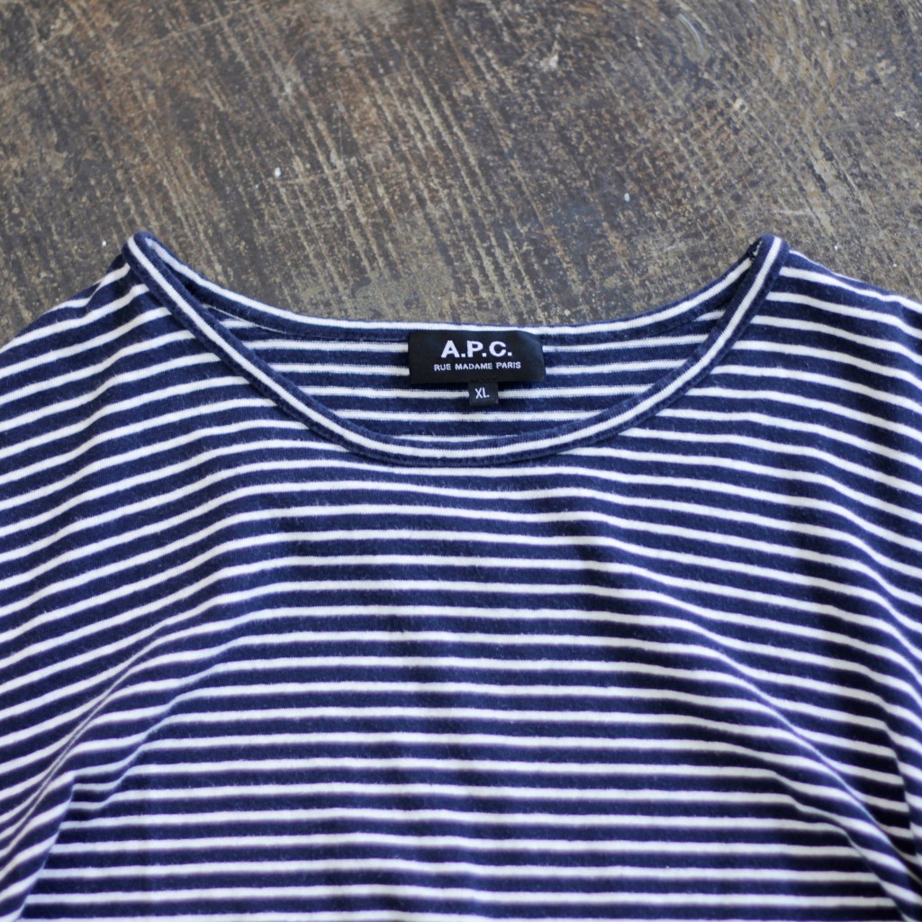 A.P.C. Cotton-Linen Border T-Shirts