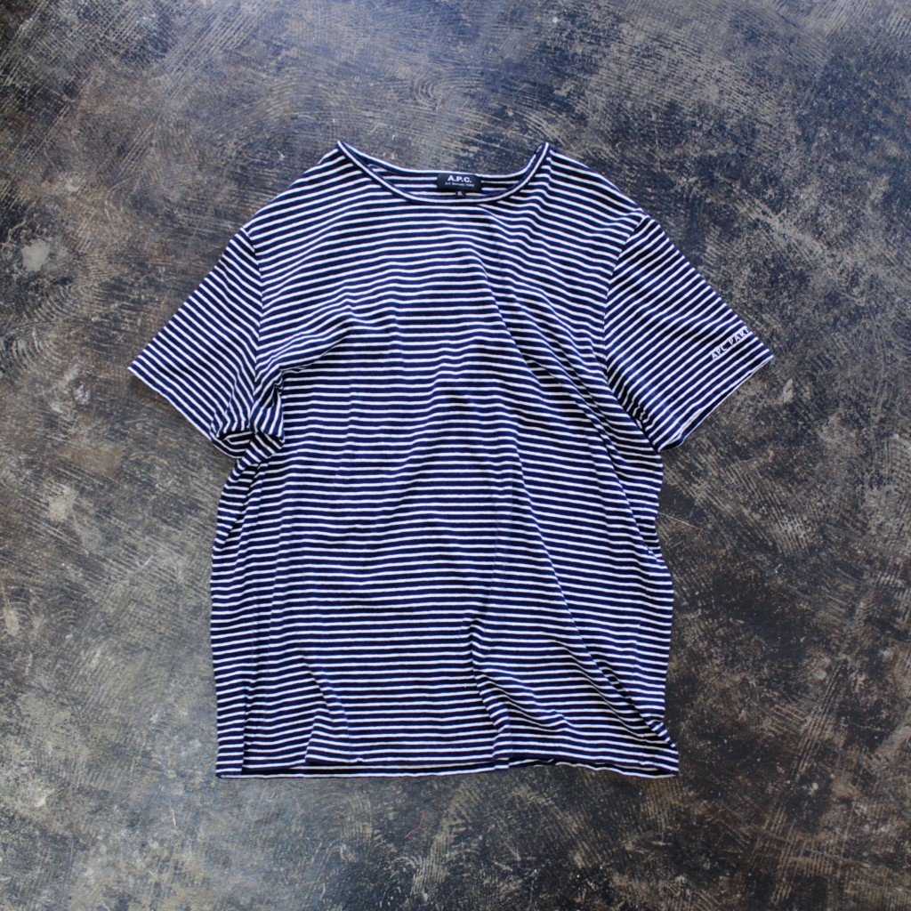 A.P.C. Cotton-Linen Border T-Shirts