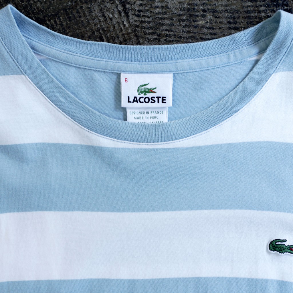 LACOSTE Border T-Shirts "DESIGNED IN FRANCE"
