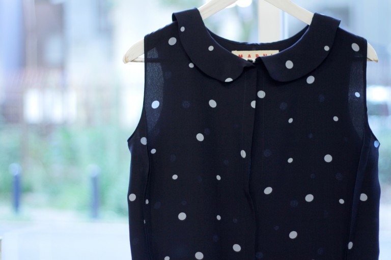 MARNI Dot Round Collar Blouse