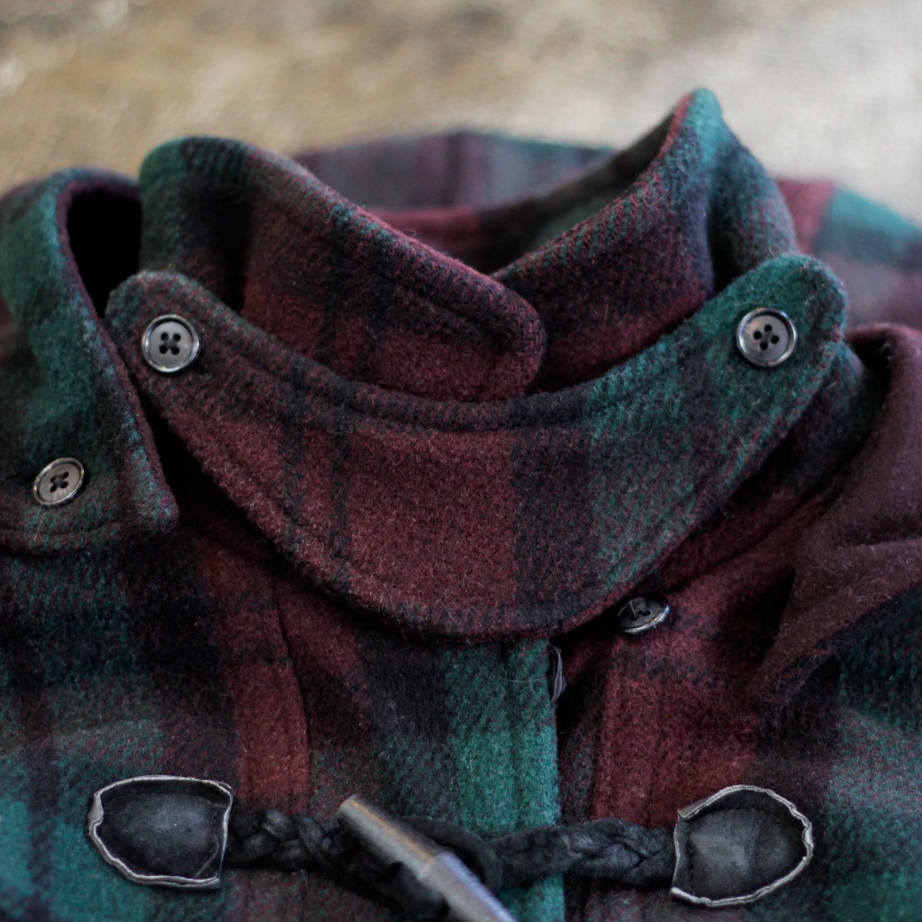 L.L. Bean 90's Plaid Check Duffle Coat