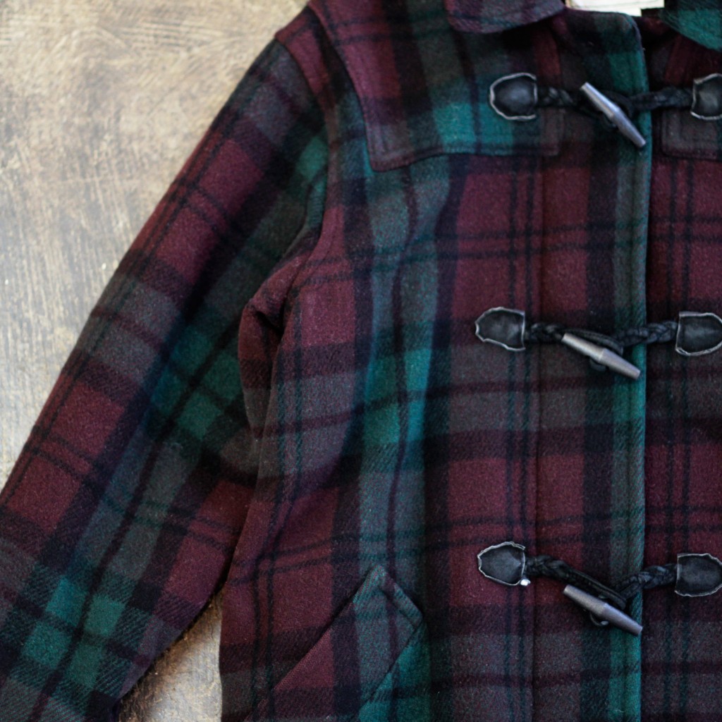 L.L. Bean 90's Plaid Check Duffle Coat