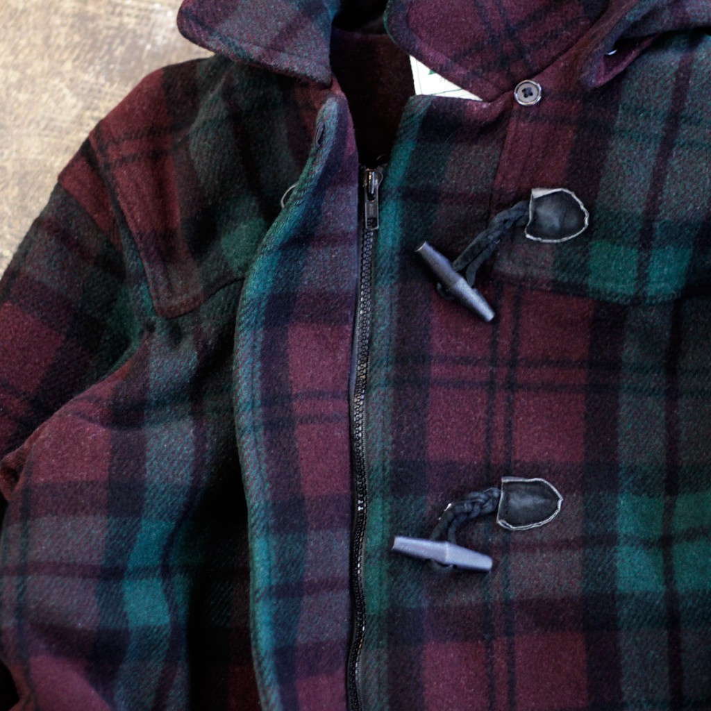 L.L. Bean 90's Plaid Check Duffle Coat