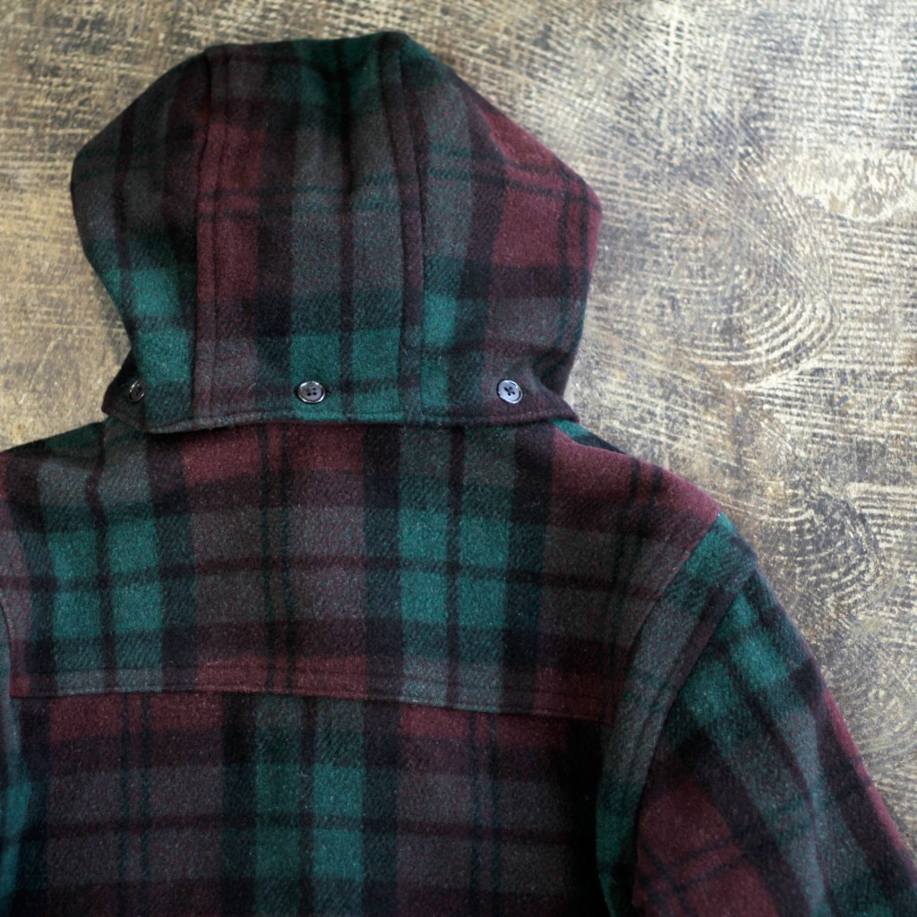 L.L. Bean 90's Plaid Check Duffle Coat