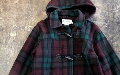 L.L. Bean 80’s Plaid Check Duffle Coat