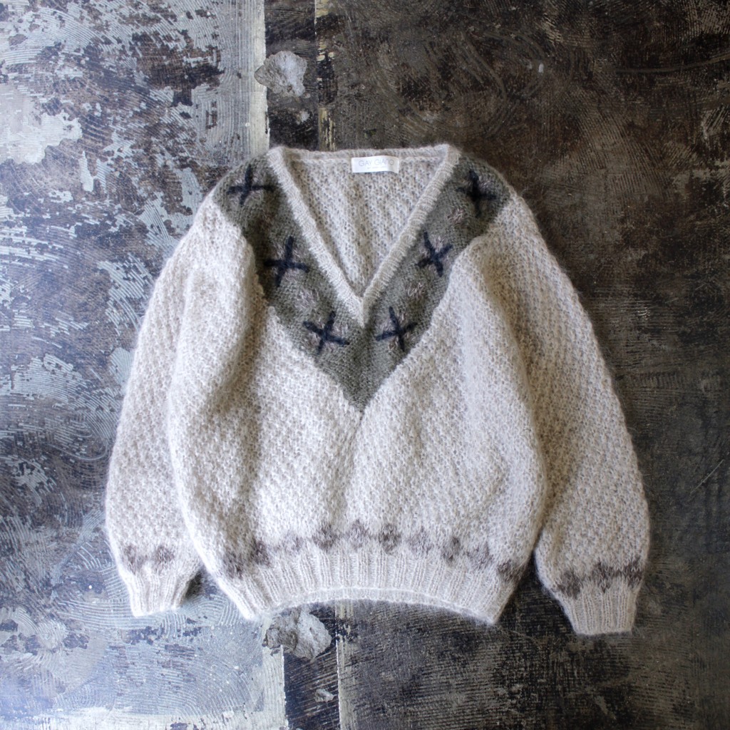 Vintage V-neck Mohair Knit