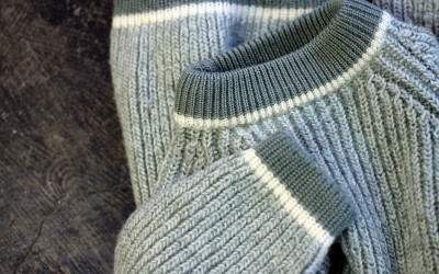 Vintage Mock Neck Rib Knit Made in Scotland