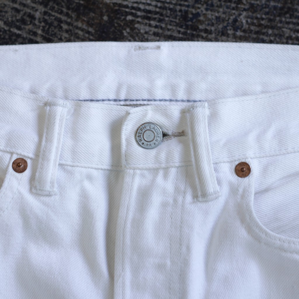 RRL Slim Fit Selvedge White Denim