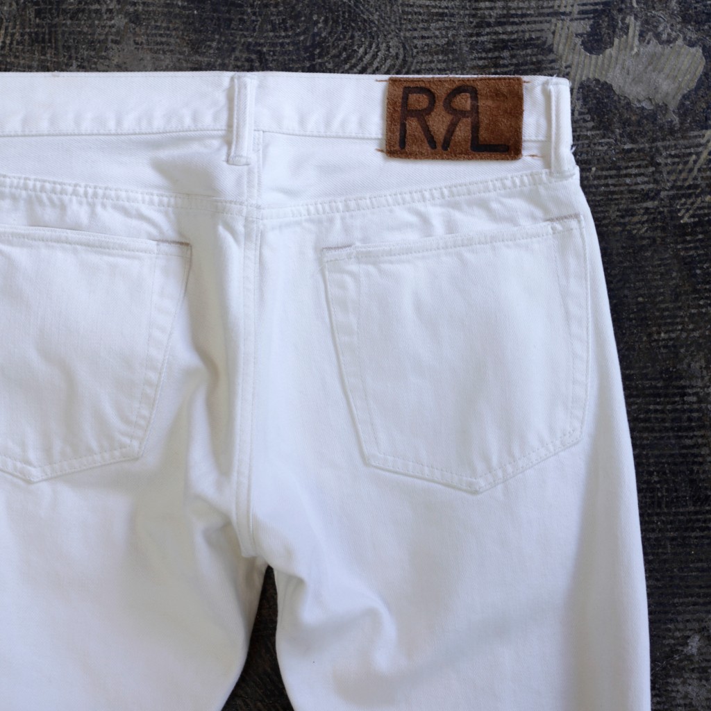 RRL Slim Fit Selvedge White Denim