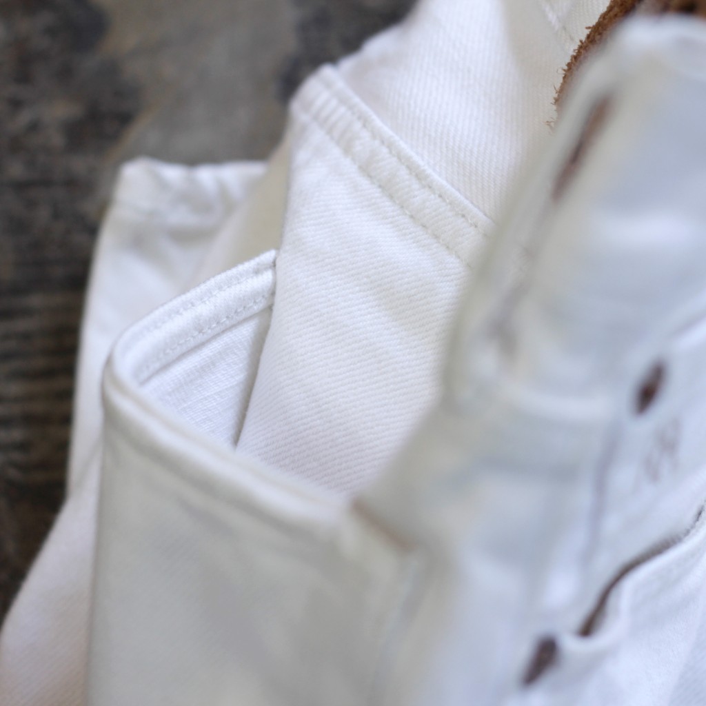 RRL Slim Fit Selvedge White Denim