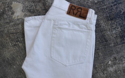 RRL Slim Fit Selvedge White Denim