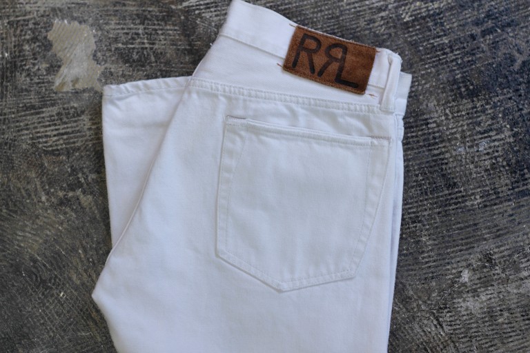 RRL / Slim Fit Selvedge White Denim | NICE des Clothing - blog -