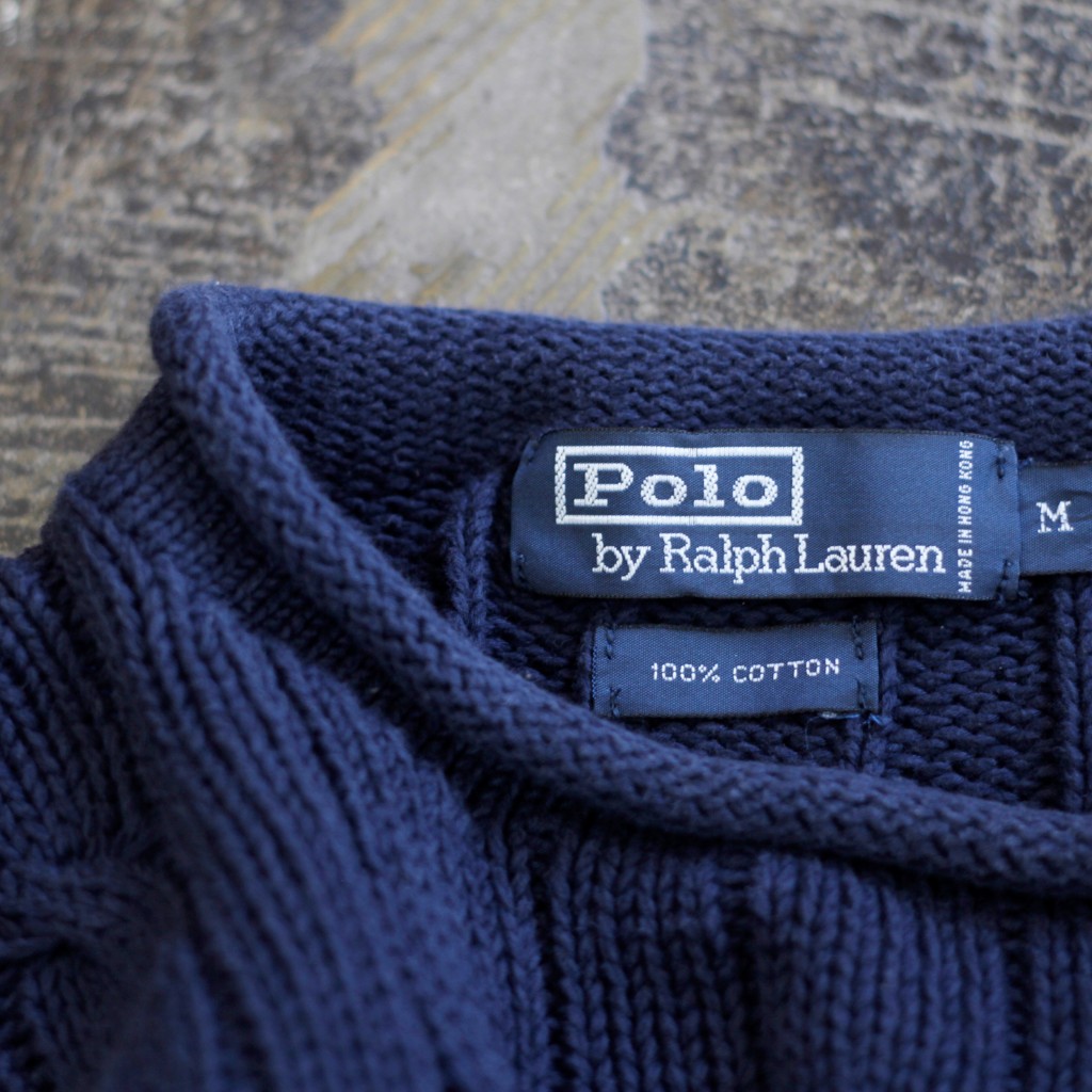 POLO by Ralph Lauren 90's Roll-Neck Cotton Cable Knit