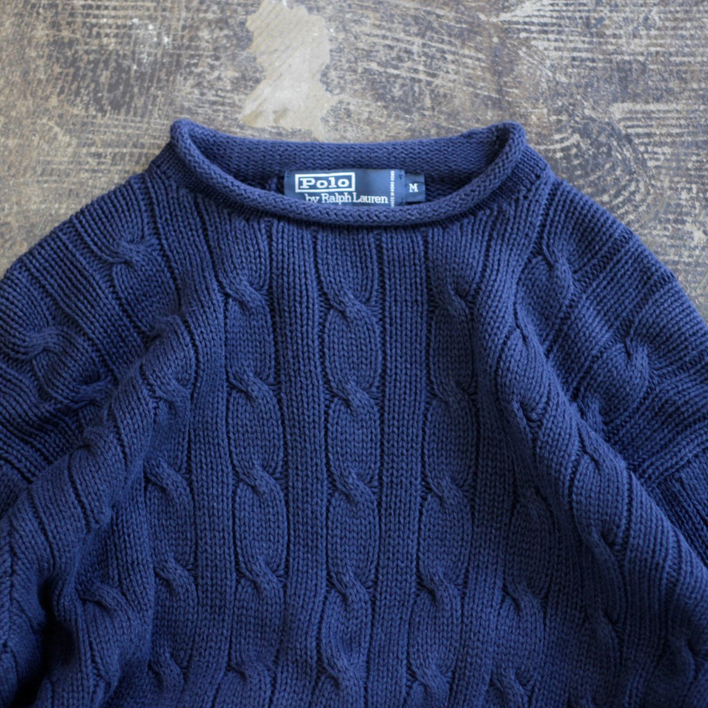 POLO by Ralph Lauren 90's Roll-Neck Cotton Cable Knit