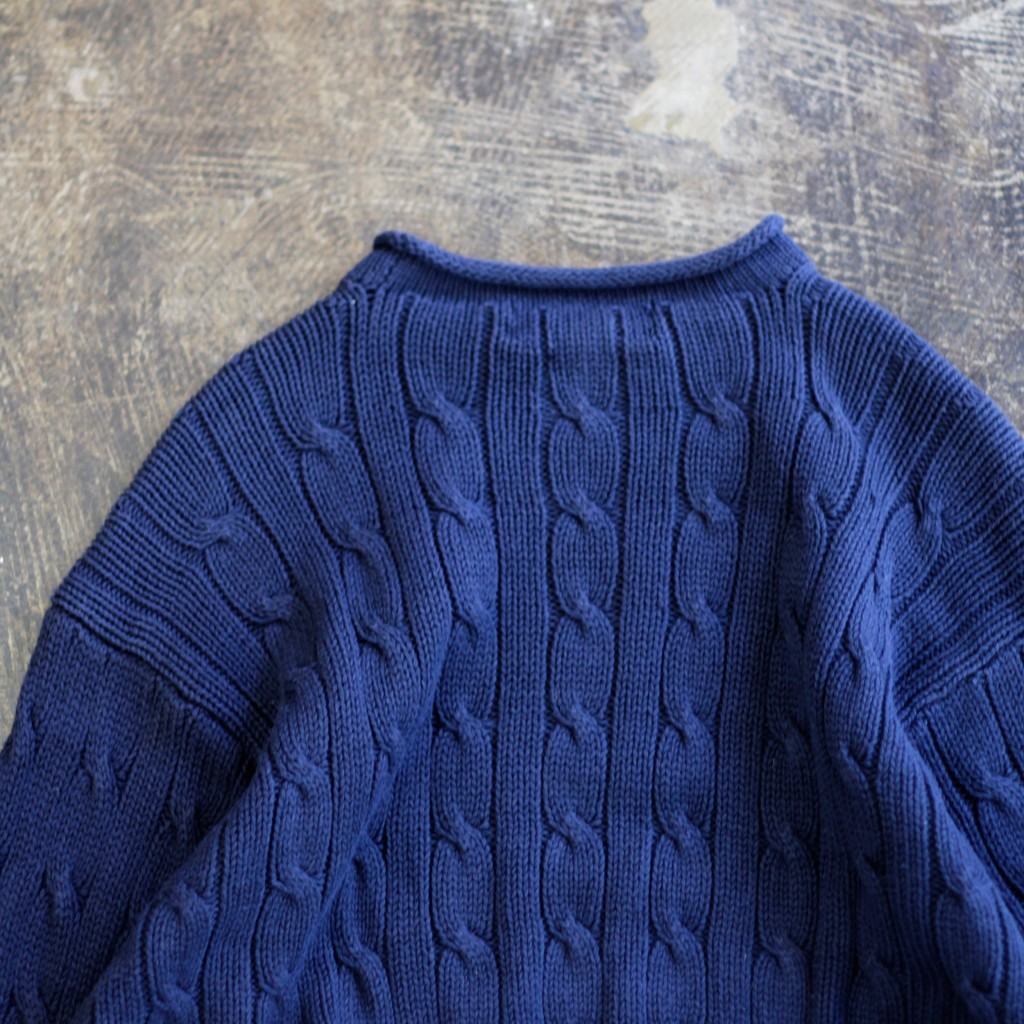 POLO by Ralph Lauren 90's Roll-Neck Cotton Cable Knit