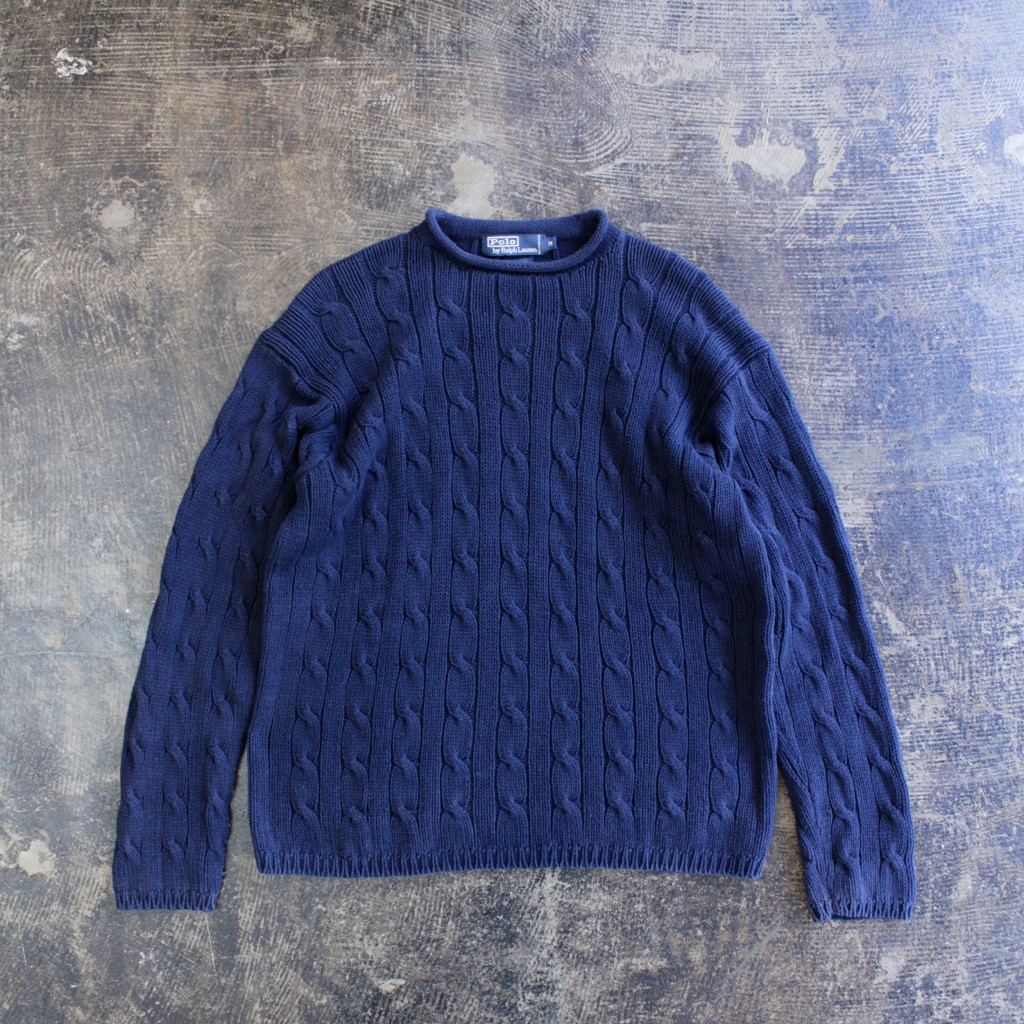 POLO by Ralph Lauren 90's Roll-Neck Cotton Cable Knit