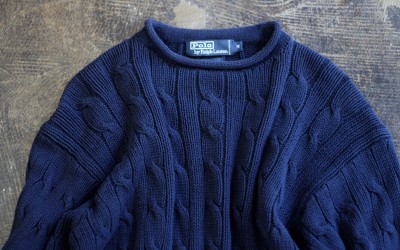 POLO by Ralph Lauren 90’s Roll-Neck Cotton Cable Knit