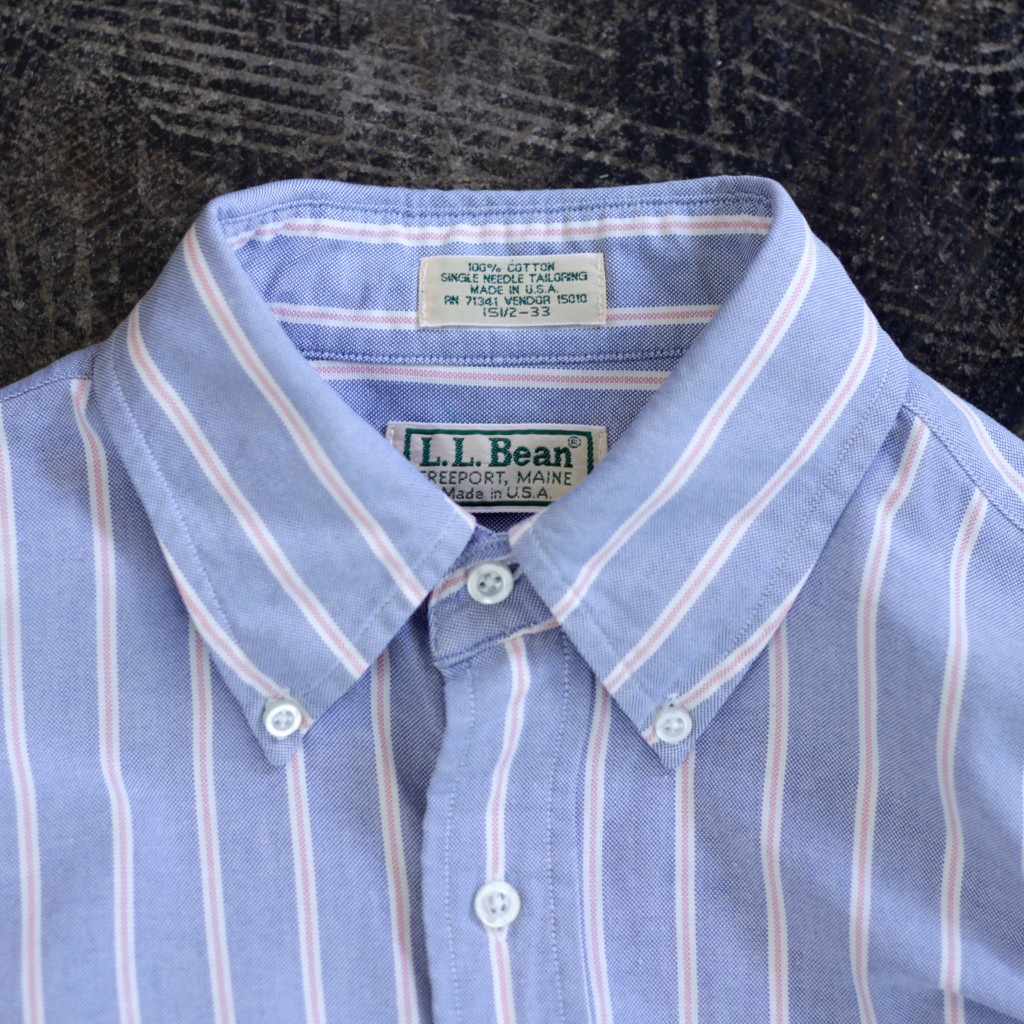 L.L.Bean 80's Stripe Shirts "Made in U.S.A"