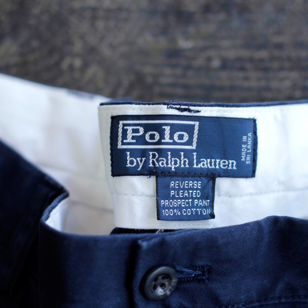 POLO by Ralph Lauren Back Logo Tuck Cotton Pants 
