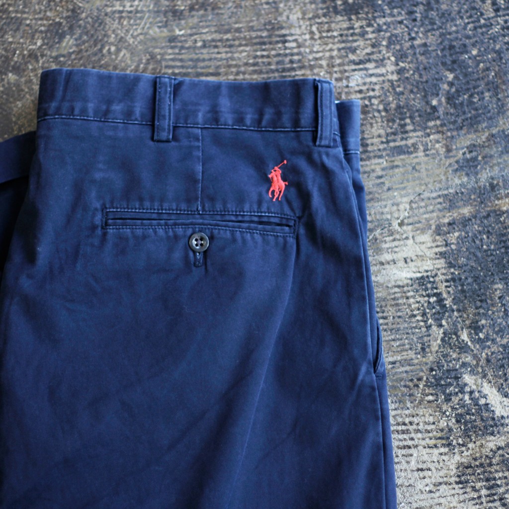 POLO by Ralph Lauren Back Logo Tuck Cotton Pants 