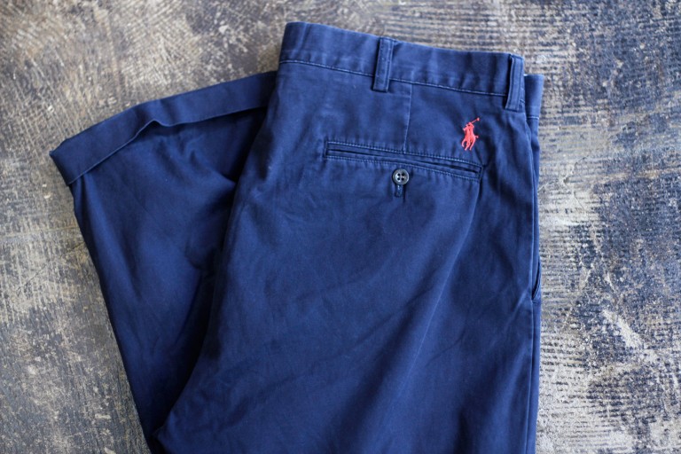 POLO by Ralph Lauren Back Logo Tuck Cotton Pants