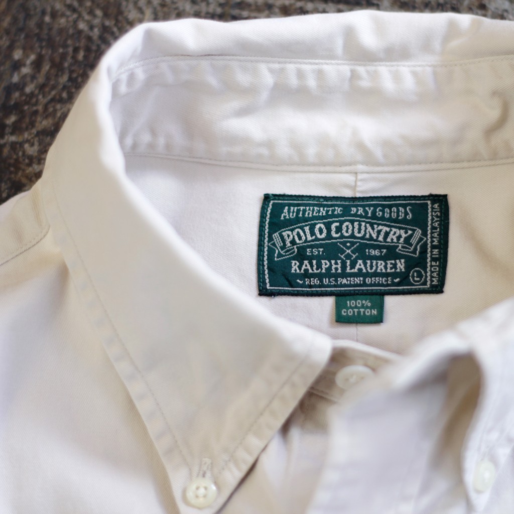 POLO COUNTRY 90's Embroidery Logo Cotton Shirt