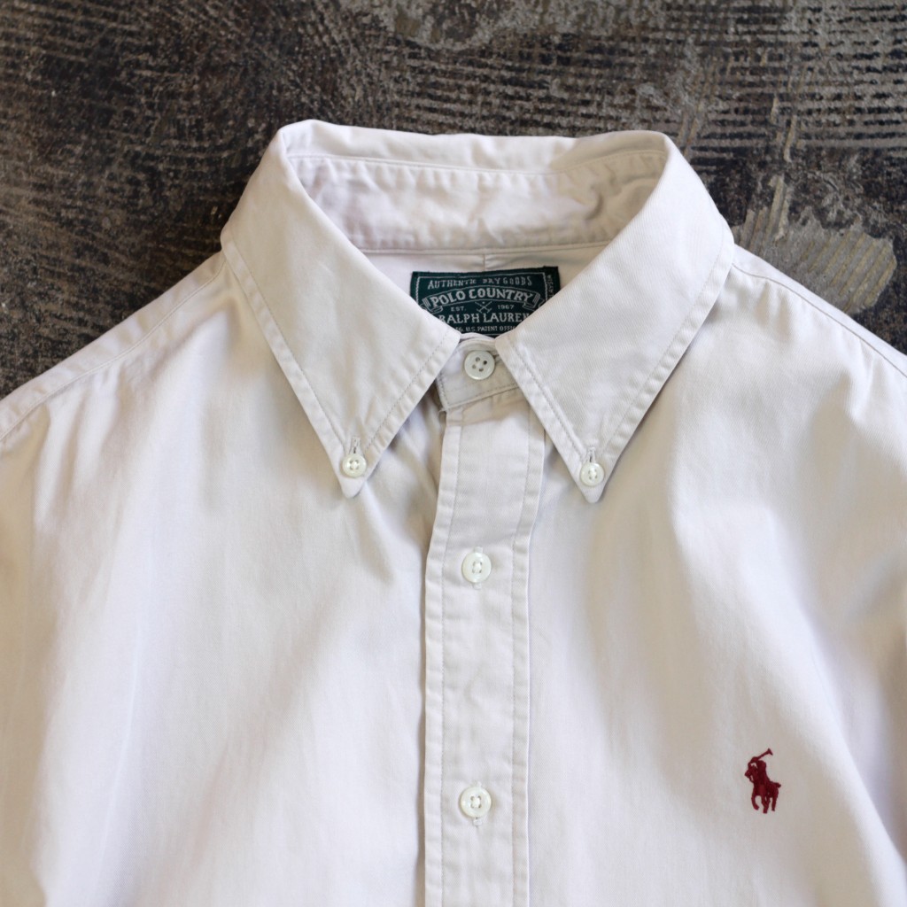 POLO COUNTRY 90's Embroidery Logo Cotton Shirt