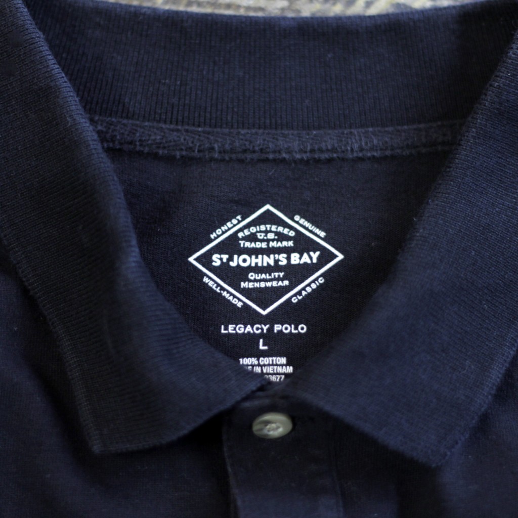 ST. JOHN'S BAY L/S Cotton Polo Shirts