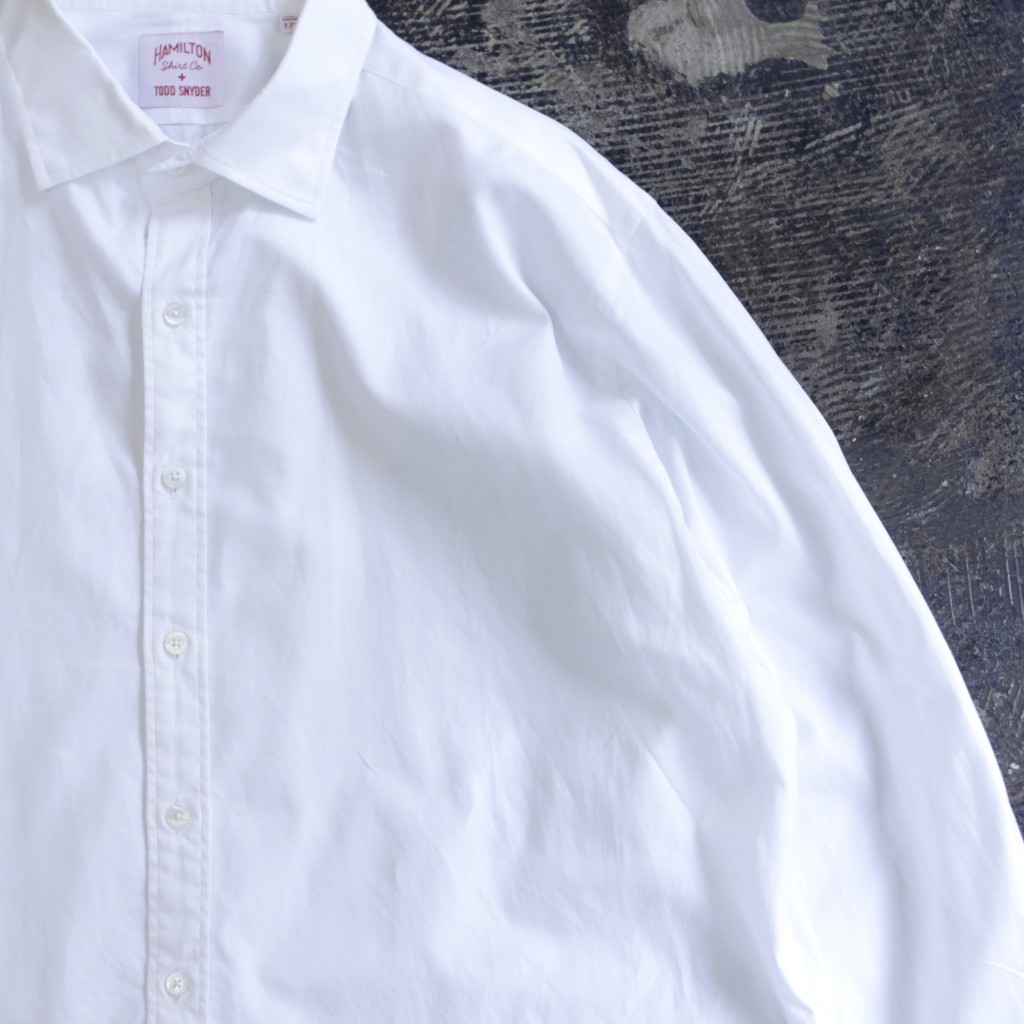 TODD SNYDER × HAMILTON L/S White Shirt “Made in U.S.A”