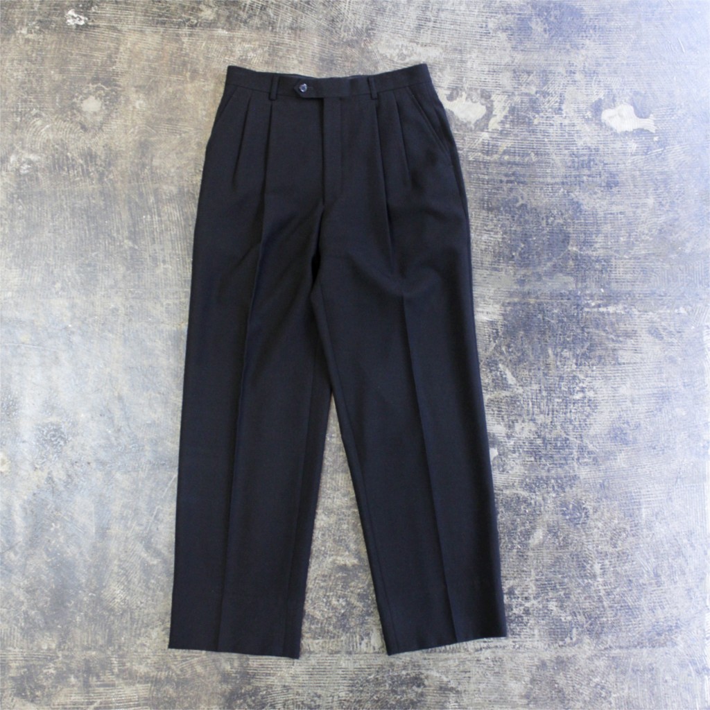 YVES SAINT LAUREN 90's Center Press Tuck Wool Slacks