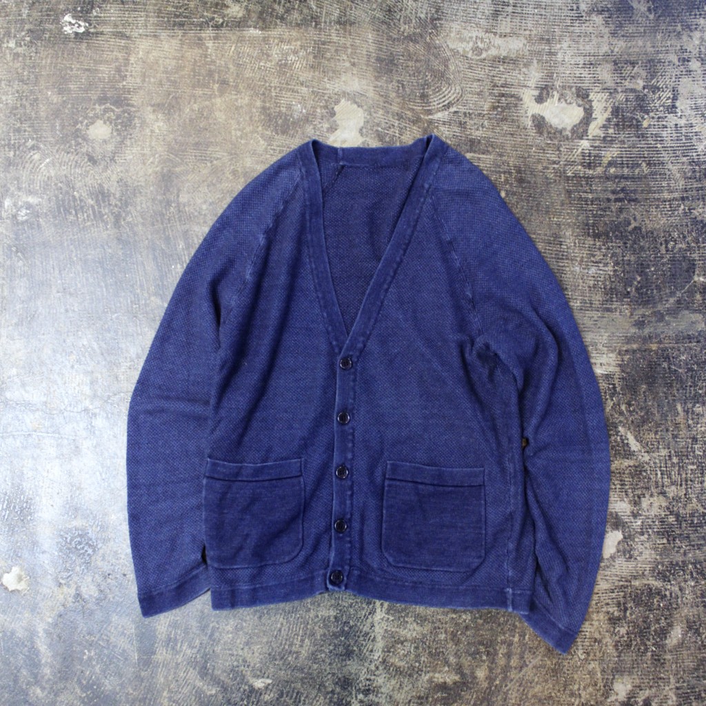 Indigo Dye Knit Cardigan