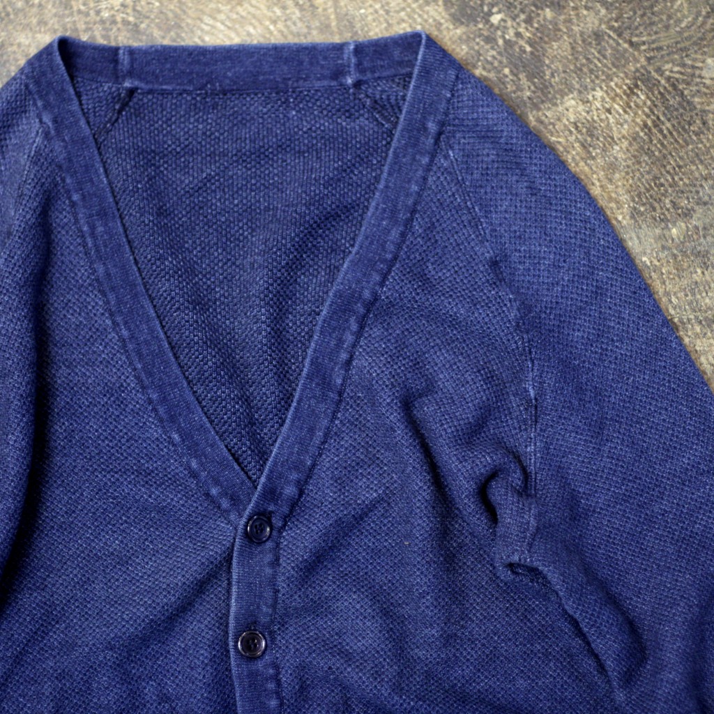 Indigo Dye Knit Cardigan