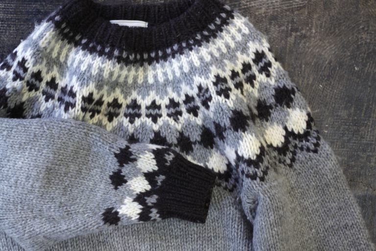 Vintage Wool Nordic Hand-Knit
