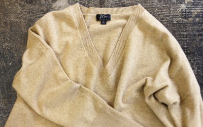 J.CREW Relaxed Cashmere V-Neck Knit