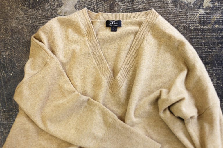 J.CREW Relaxed Cashmere V-Neck Knit