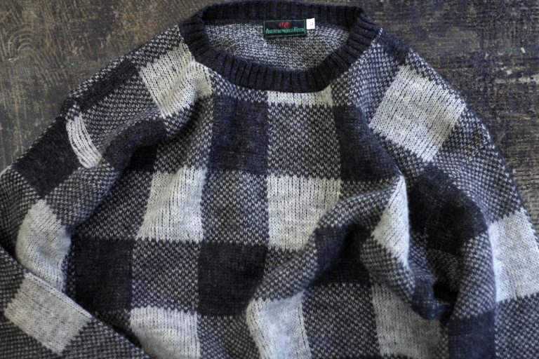 OLD Abercrombie & Fitch 70-80’s Checker Knit “Made in U.S.A”