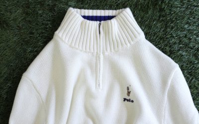 POLO Ralph Lauren Embroidery Logo Half Zip Cotton Knit