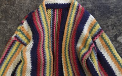 Vintage Multi Stripe Knit Cardigan