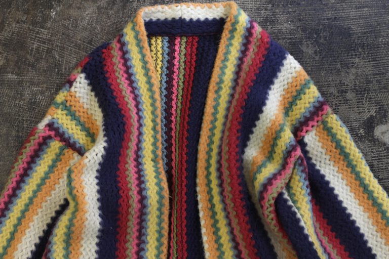 Vintage Multi Stripe Knit Cardigan