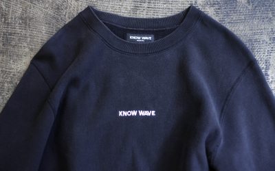 KNOW WAVE Embroidary Logo Sweat