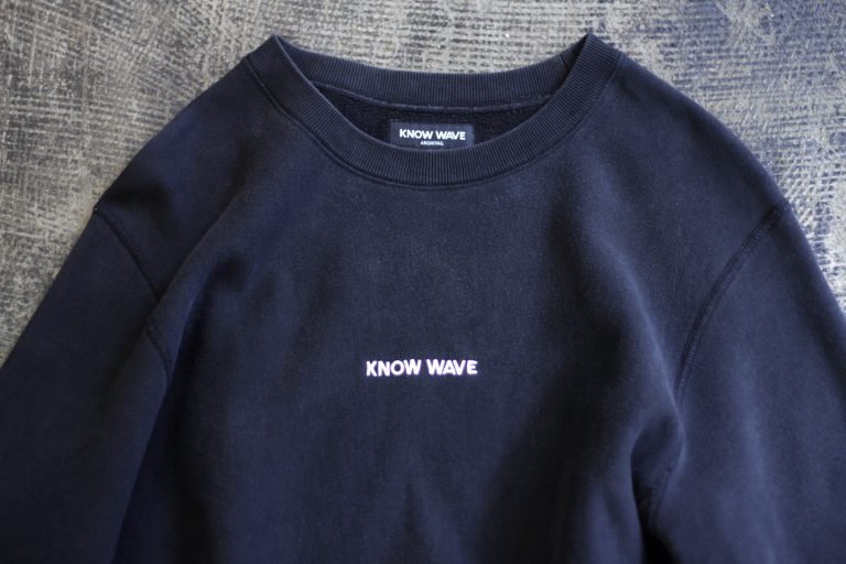 KNOW WAVE Embroidary Logo Sweat