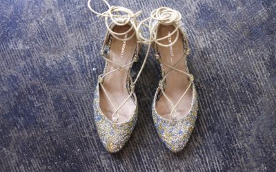 INTENTIONALLY BLANK Glitter Lace-Up Shoes