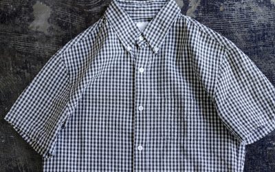 BAND OF OUTSIDERS S/S Seersucker Gingham Check Shirt