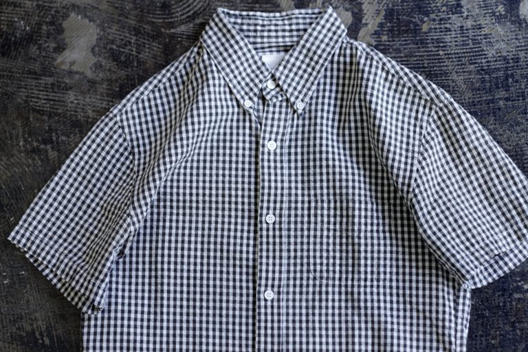 BAND OF OUTSIDERS S/S Seersucker Gingham Check Shirt
