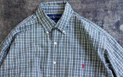 POLO by Ralph Lauren 90’s Two-Ply Cotton Shirts “BLAKE”