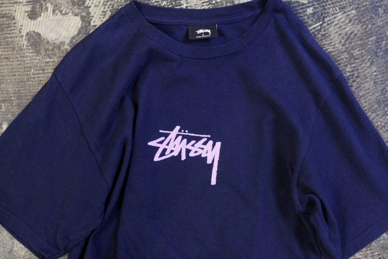 STUSSY Logo Crew Neck T-Shirt