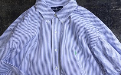 OLD POLO by Ralph Lauren Embroidary Logo Stripe Shirt
