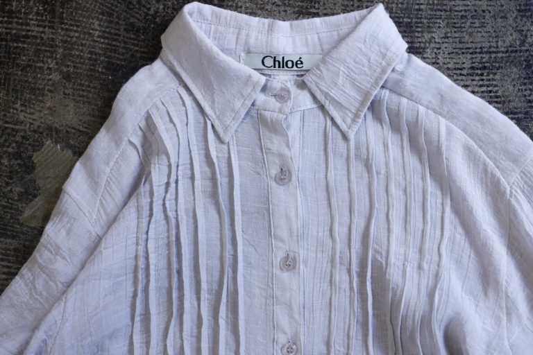 Chloé Open Back Tuck Dress Shirt